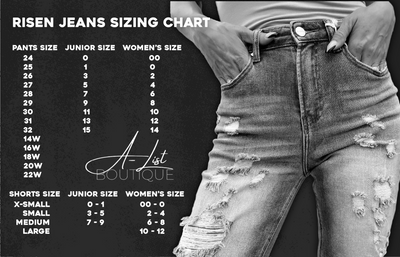 Risen Jeans Sizing Chart