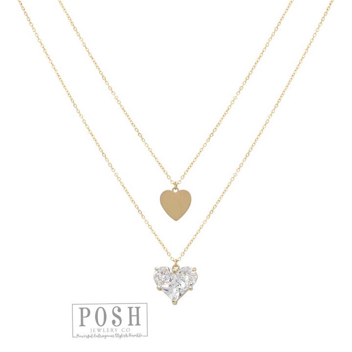 HEART DROP NECKLACE GOLD