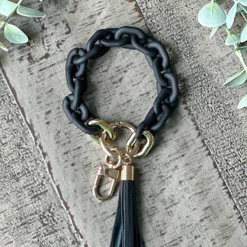 Acrylic Wristlet Keychain "Black"
