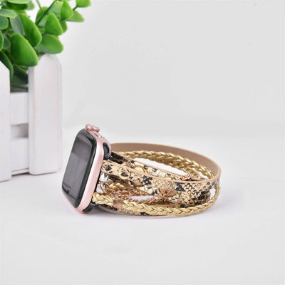 Braided Leather Band Apple Watch Wrap