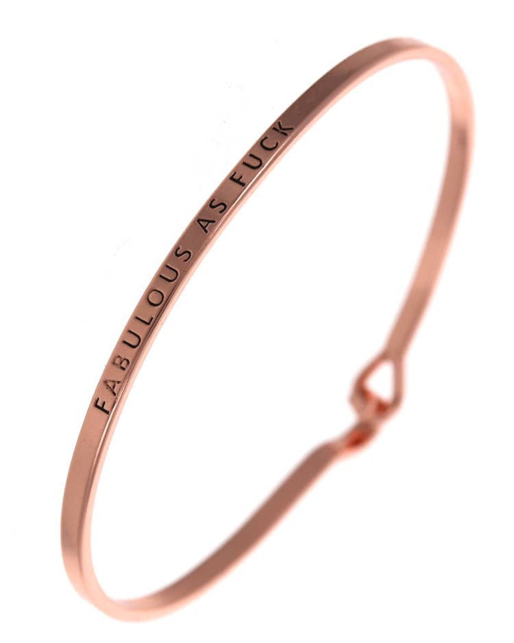 FABULOUS AS FUCK Message Brass Bangle