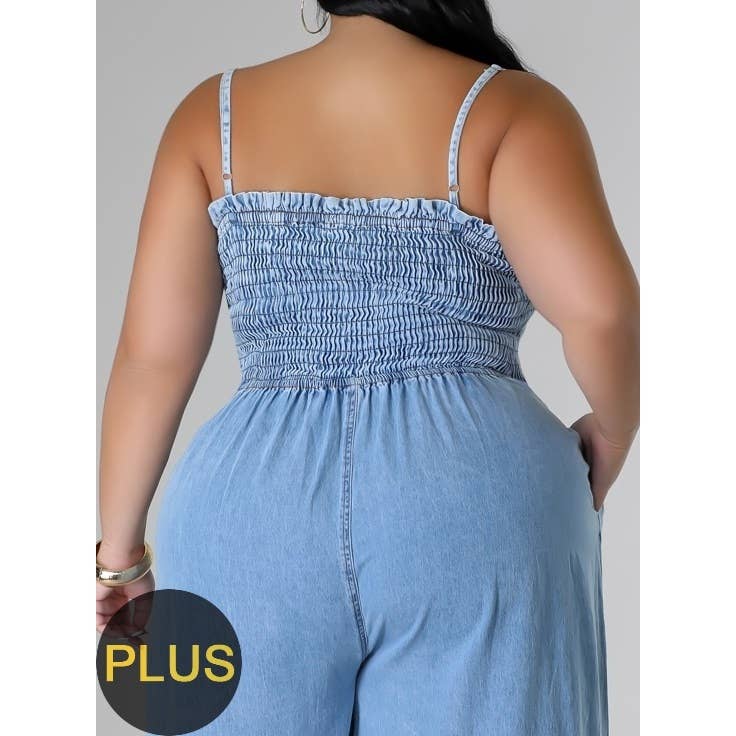 Flattering Plus Size Wide-Leg Jumpsuit