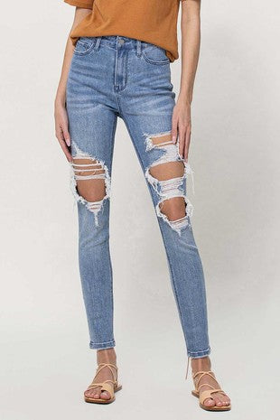 VERVET HIGH RISE ANKLE SKINNY JEANS