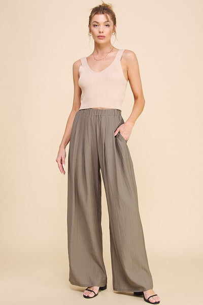 Textured Soft Pull-On Pants