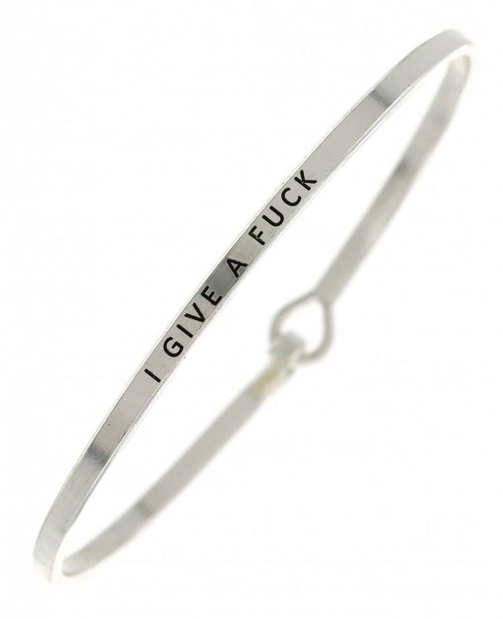 I GIVE A FUCK_3mm Message Brass Bangle