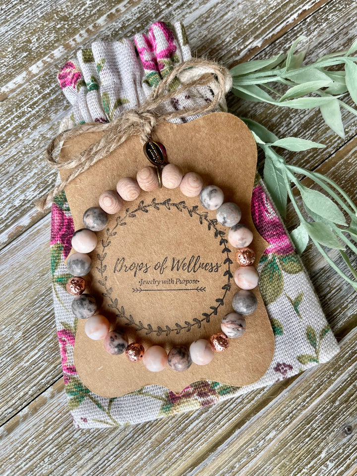 Stone Stretch Bracelet,  Sweet Rose