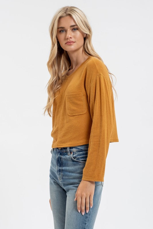 Cropped Crewneck Layering Top