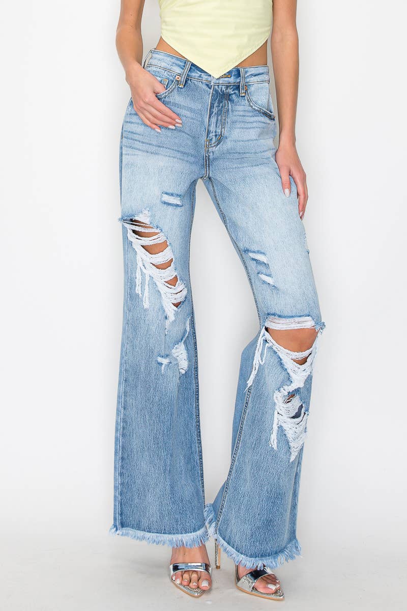 HIGH RISE WIDE LEG JEANS