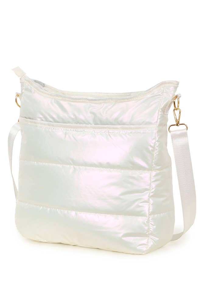 Solid Puffy Crossbody Bag