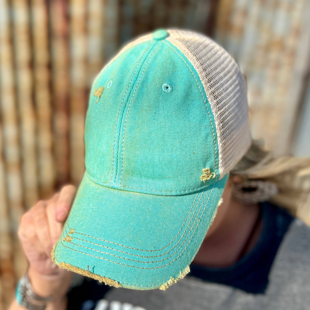 Aztec Vintage Washed Azul Baseball Cap