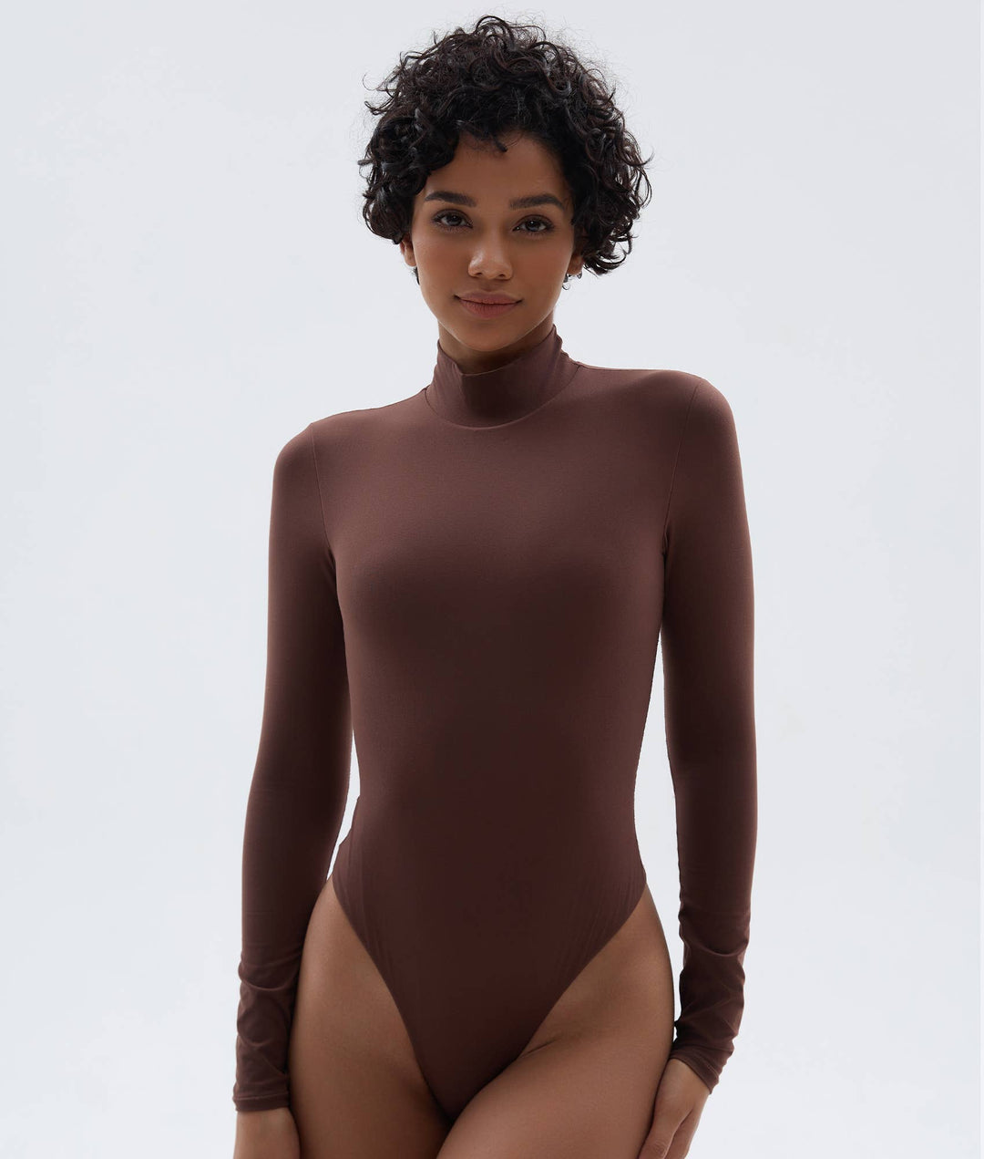 SHAPERX Mock Neck  thong bodysuit