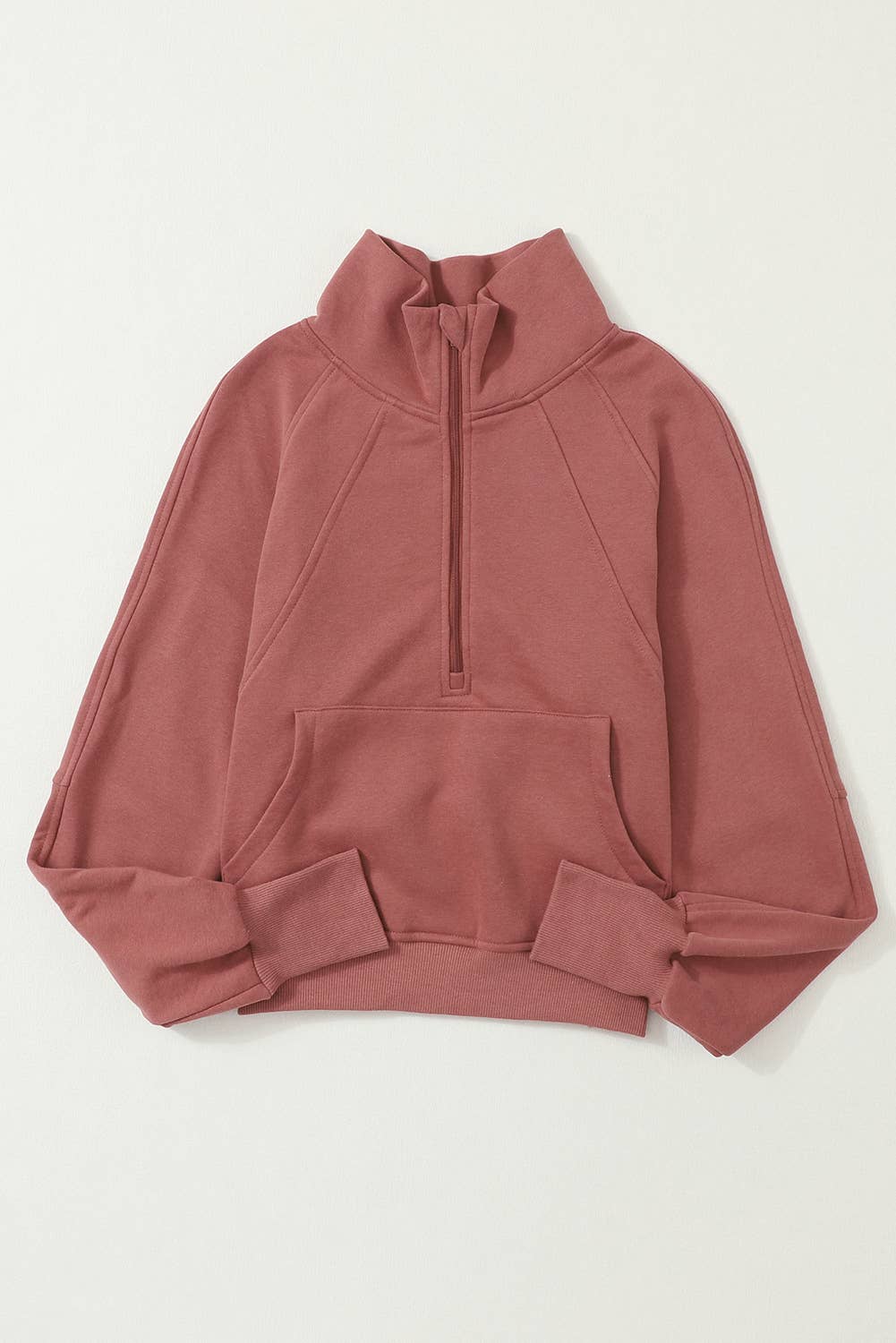 Half Zip  Thumbhole Sweatshirt