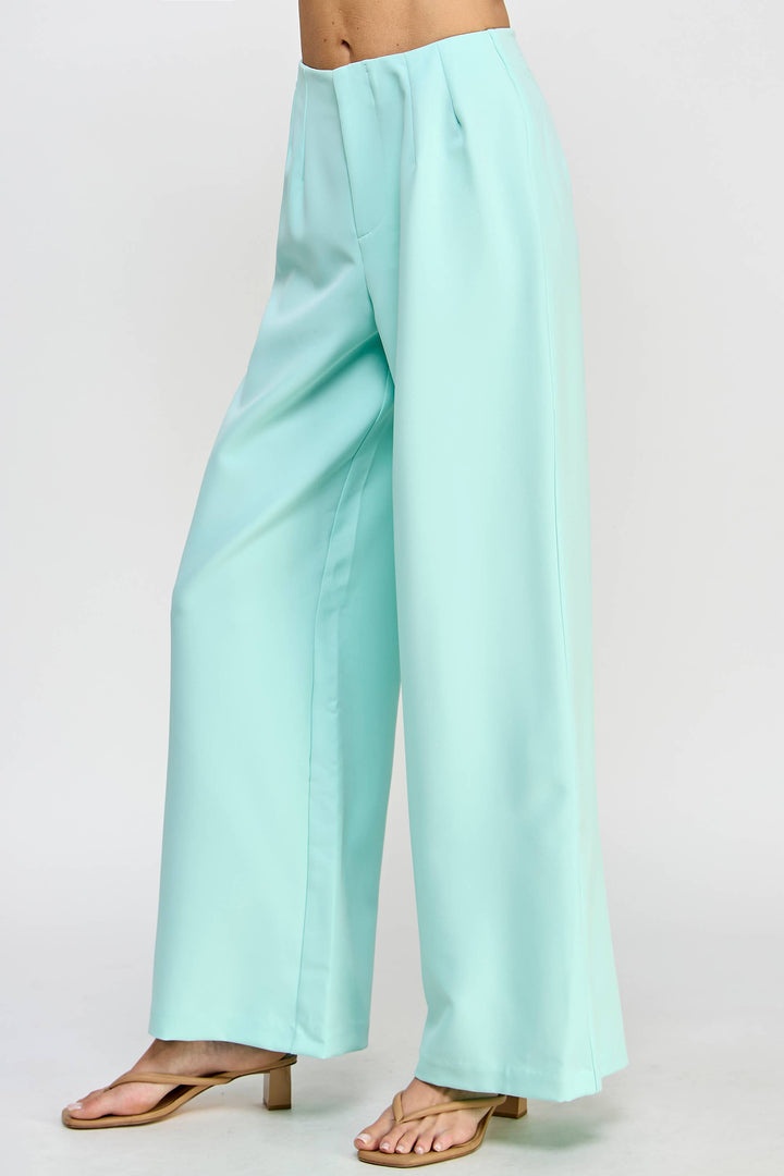 WIDE LEG PANT W/ZIPPER