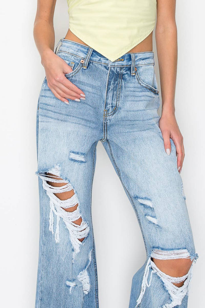 HIGH RISE WIDE LEG JEANS