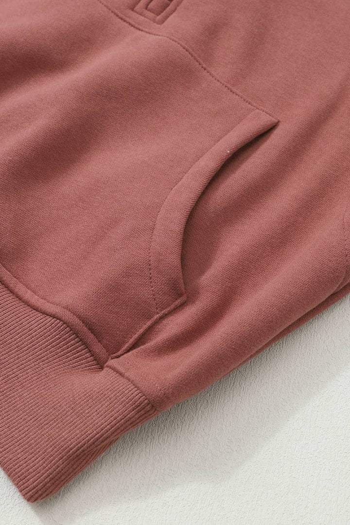 Half Zip  Thumbhole Sweatshirt