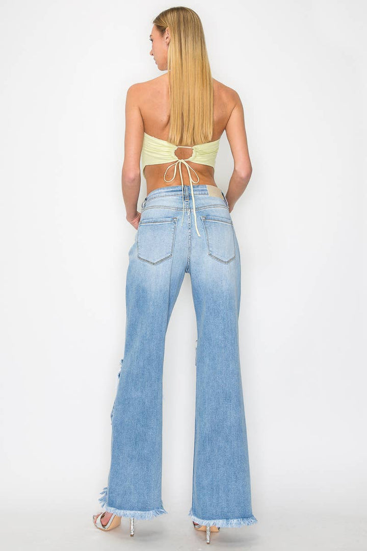 HIGH RISE WIDE LEG JEANS