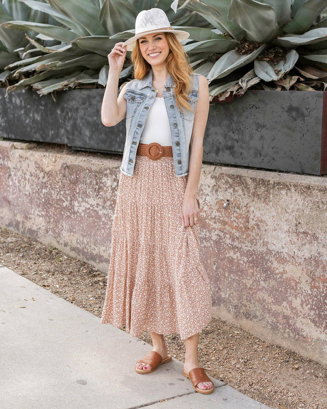 Go-To Tiered Skirt in Neutral Mini Cheetah