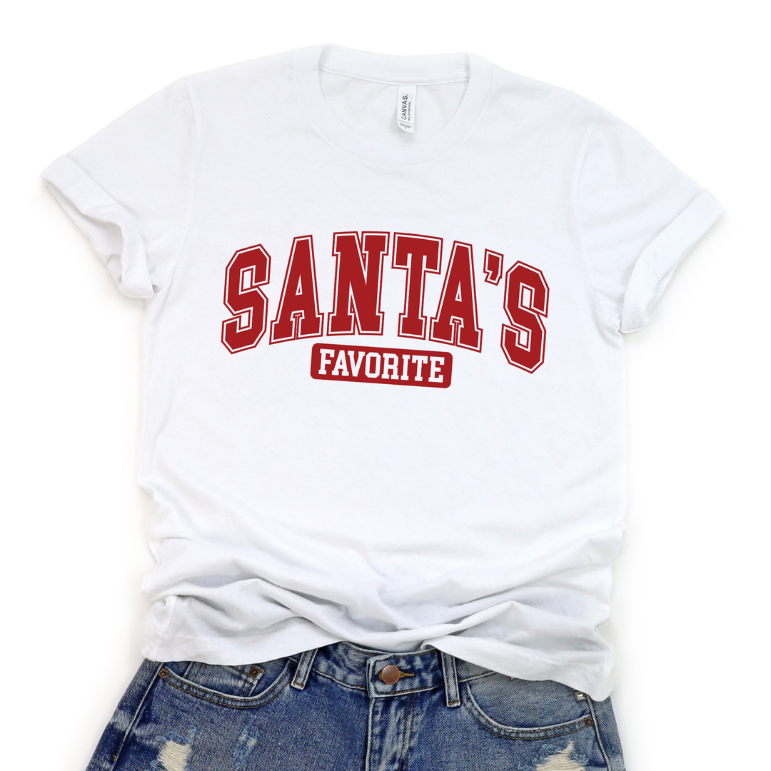 Santa's favorite women's Christmas t-shirt