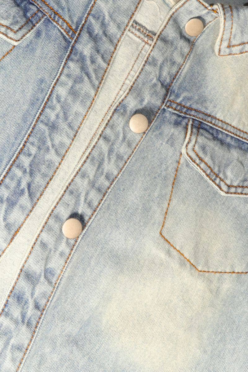 DISTRESSED VINTAGE DENIM JACKET