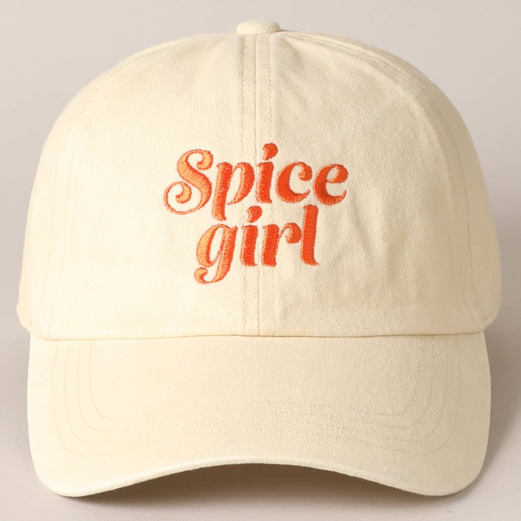 Spice Girl Embroidery Baseball Cap