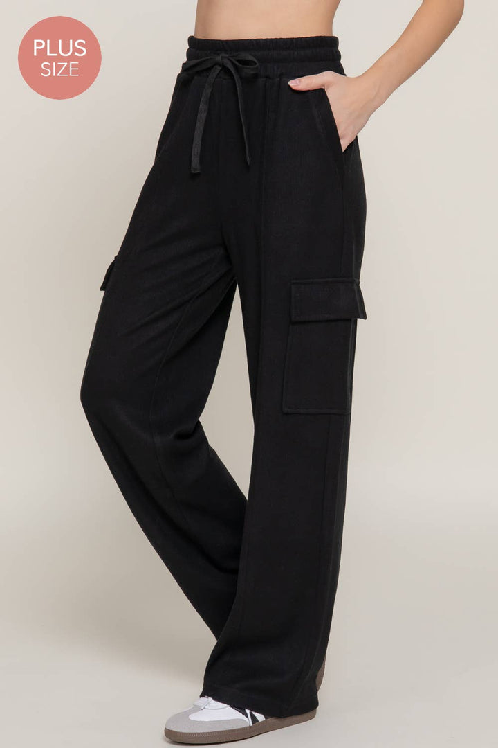 CURVY Side Pocket Knit Corduroy Pant