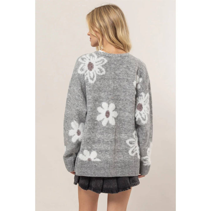 Love Floral Sweater Cardigan