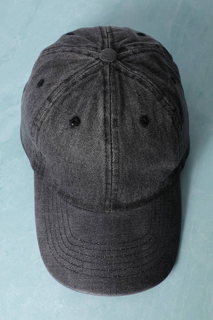 Plain Denim Cotton Baseball Cap Dad Hat