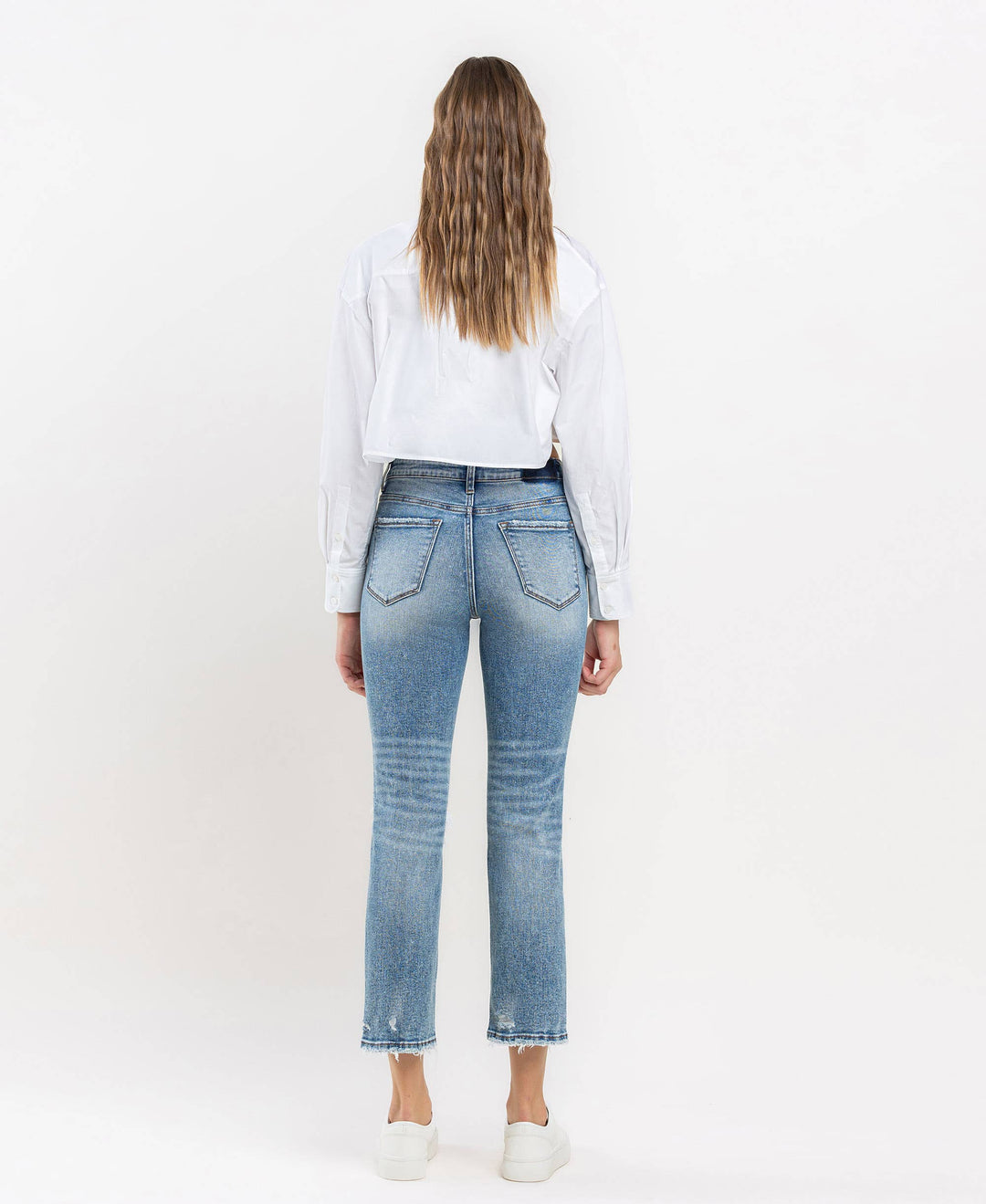 HIGH RISE SLIM STRAIGHT JEANS