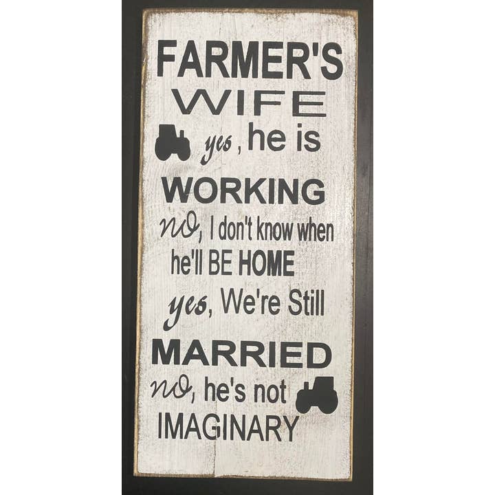 FARMERS WIFE 10X20 wooden sign