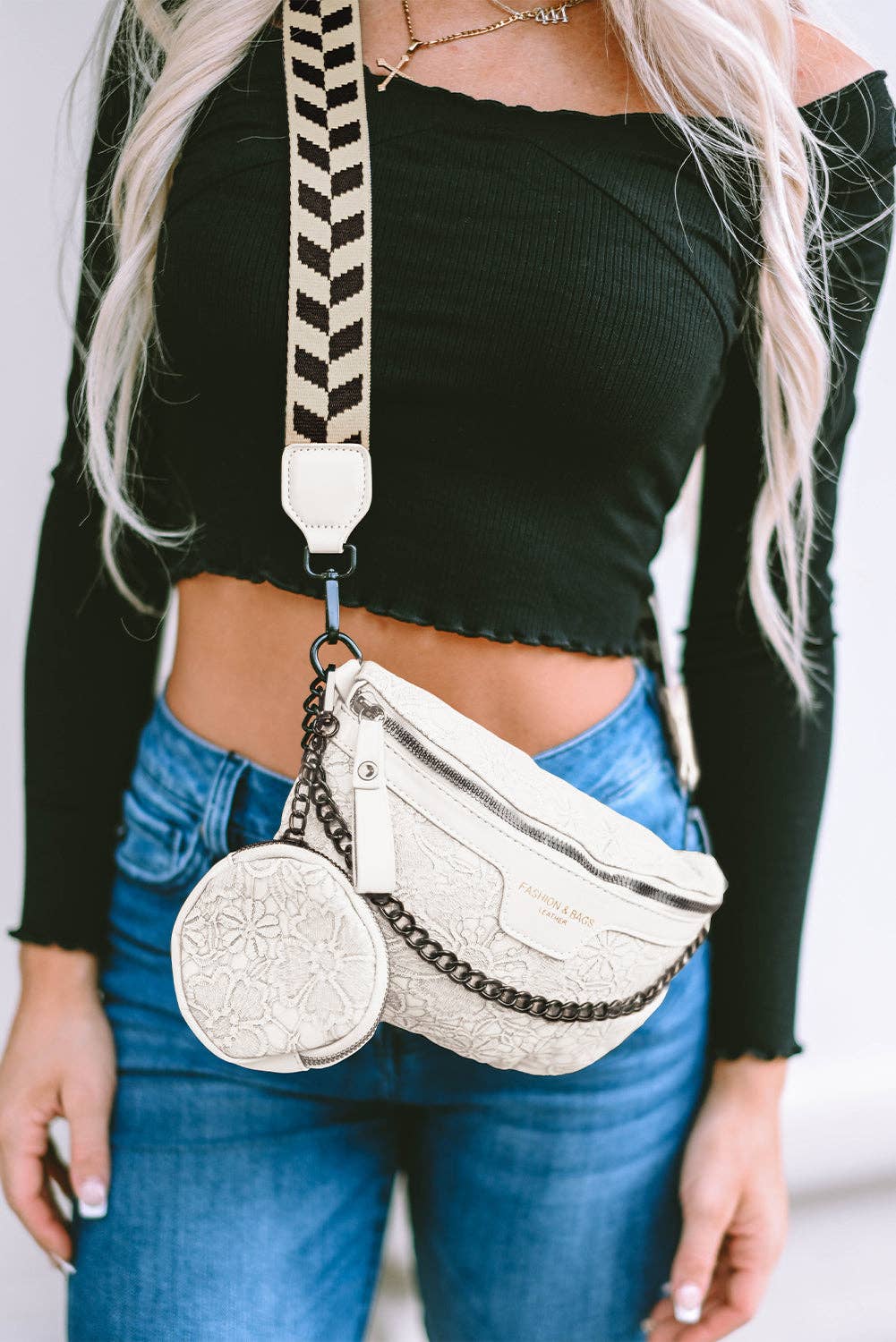 Chain Shoulder Bag With Coin Purse