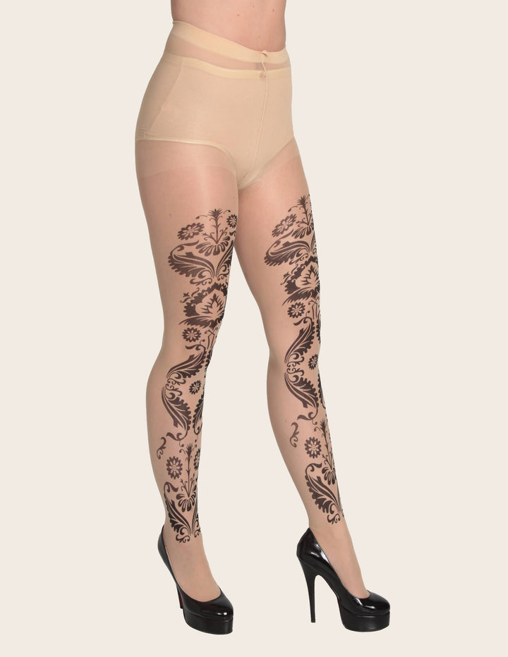 Isadora  Skin Tone Tattoo Fashion Tights