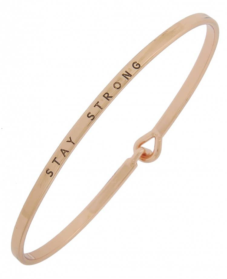 STAY STRONG Message Bangle