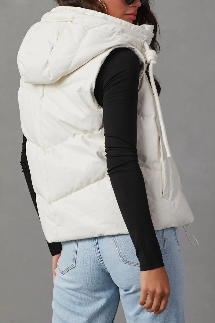 Hooded Puffer Slip Pocket Waistcoat