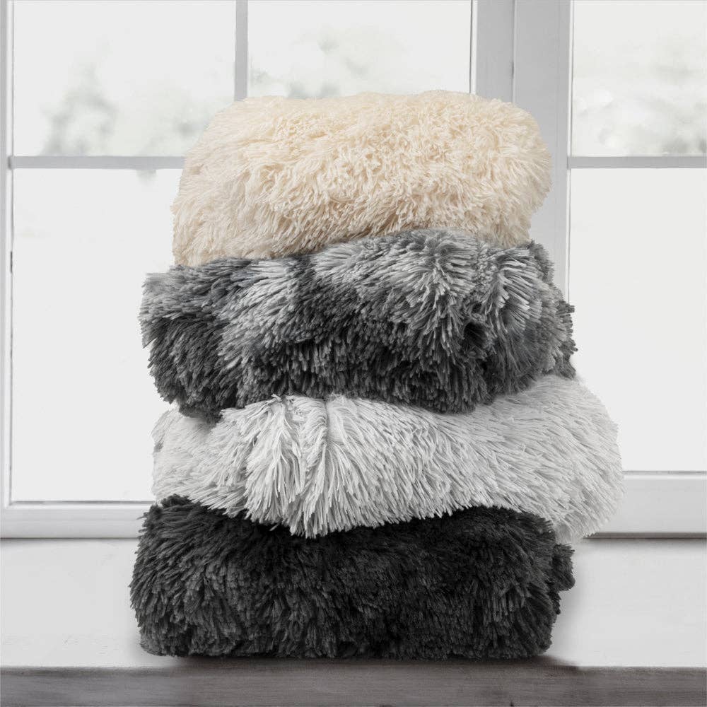 Faux Fur Sherpa Throw Blanket