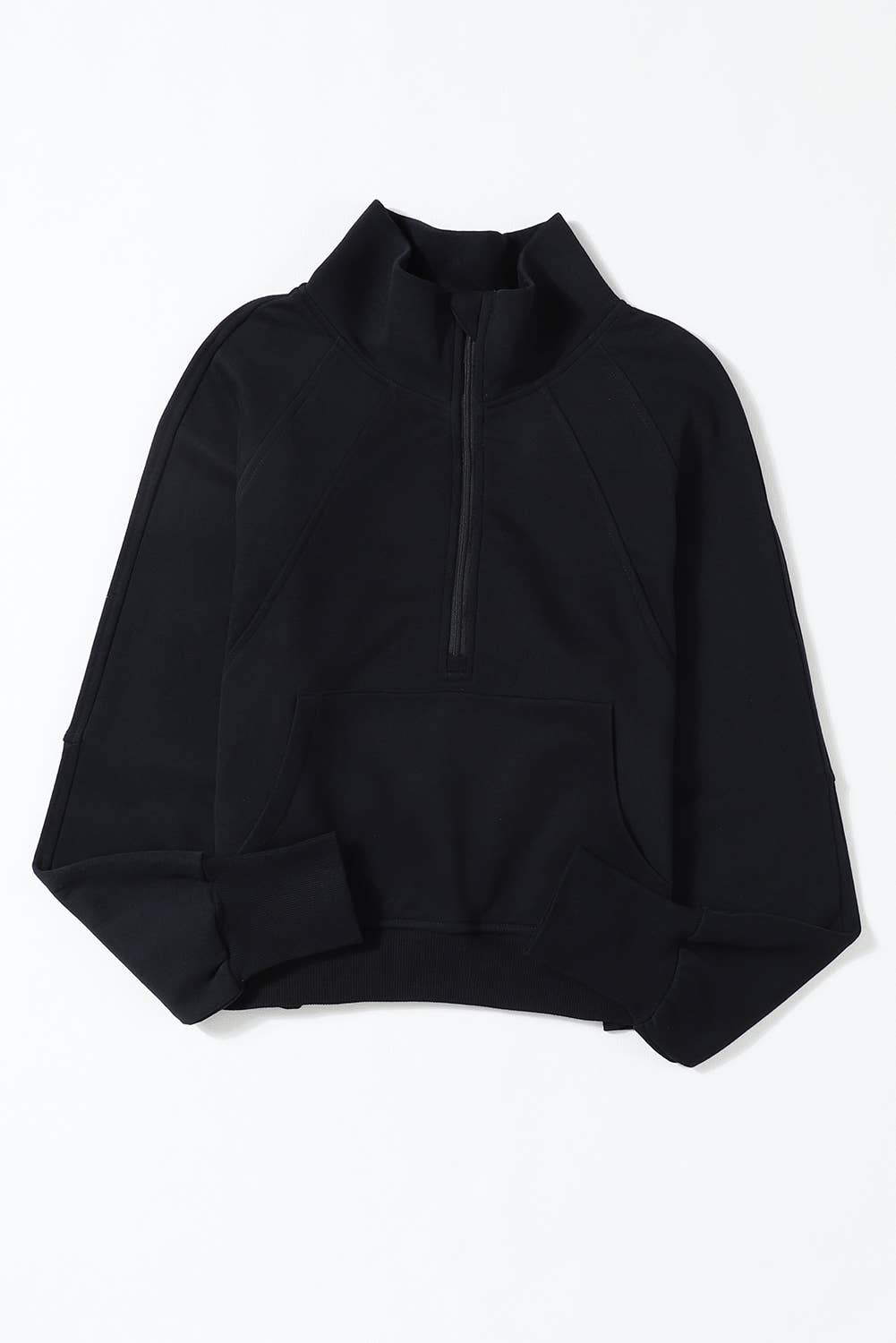 Half Zip  Thumbhole Sweatshirt