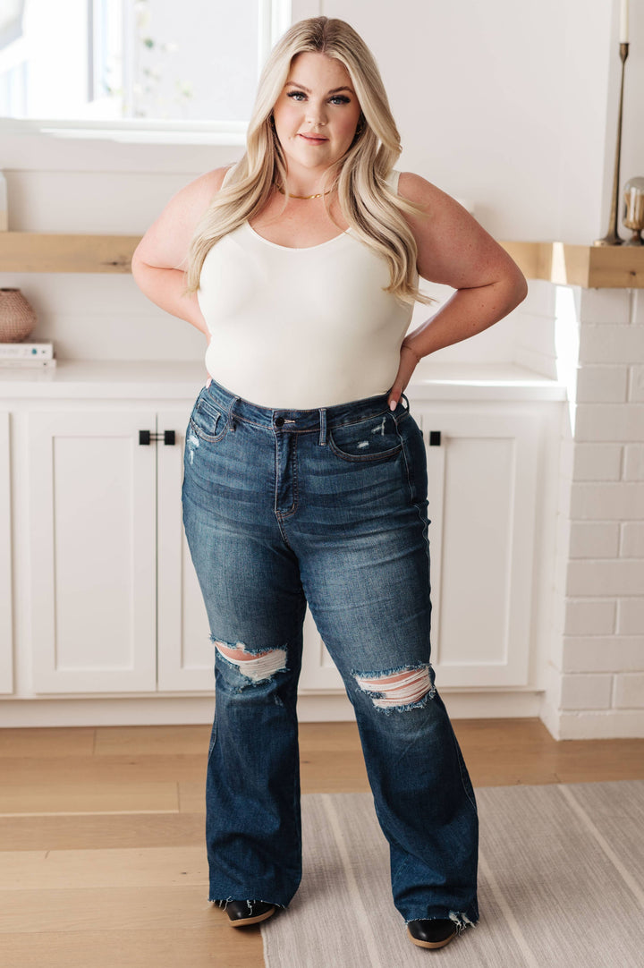 Judy Blue High Rise Control Top Flare Jeans