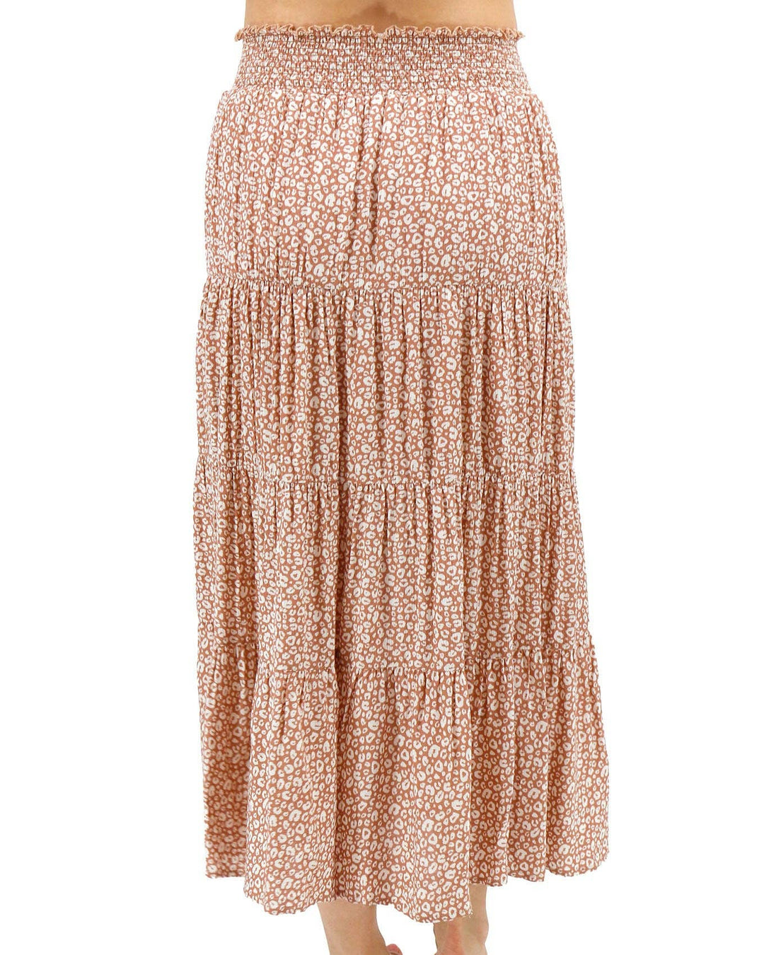 Go-To Tiered Skirt in Neutral Mini Cheetah