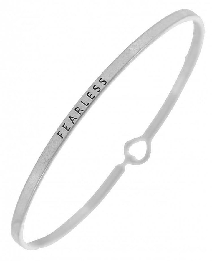 FEARLESS Message Brass Bangle