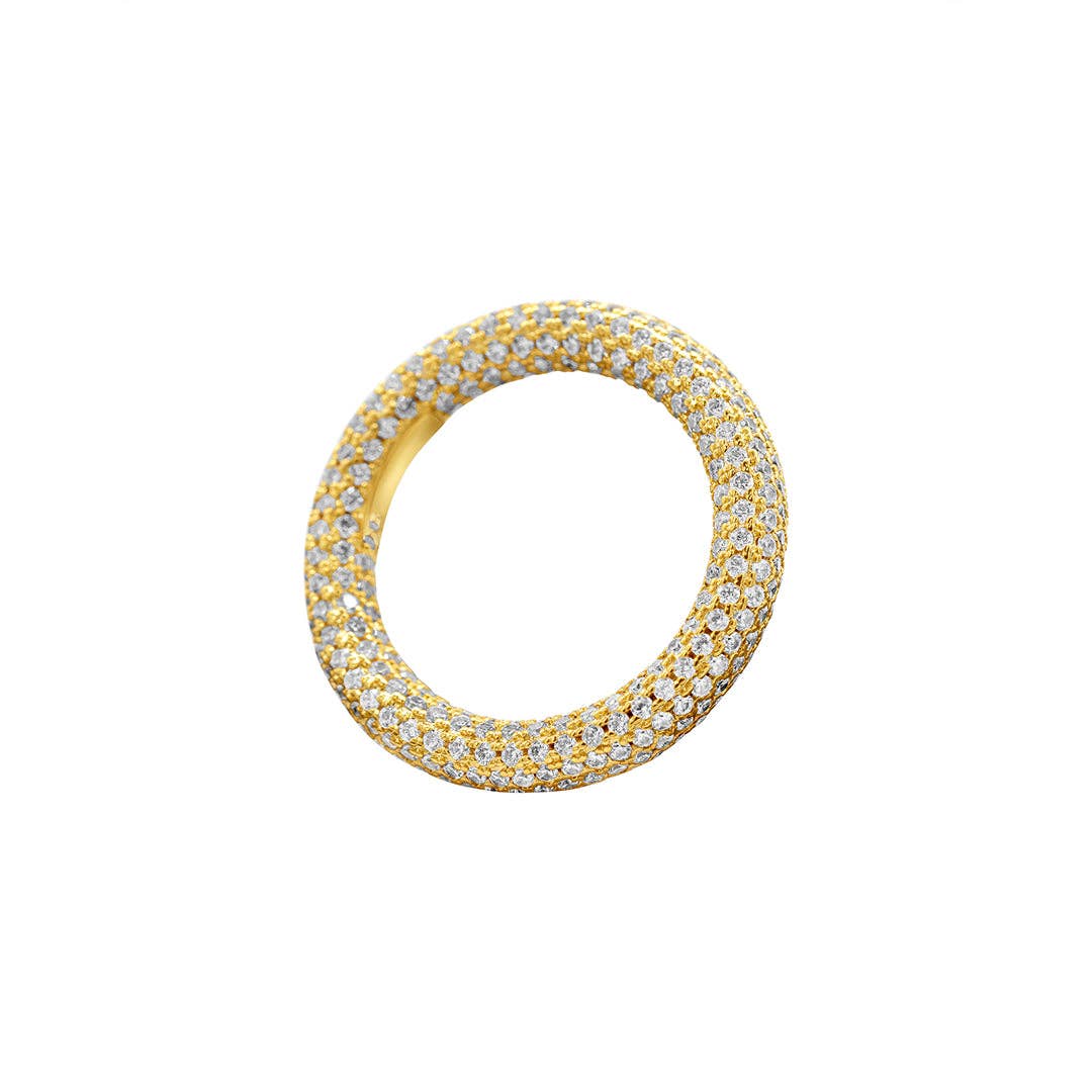 Crystal Eternity Rounded Band Ring in gold