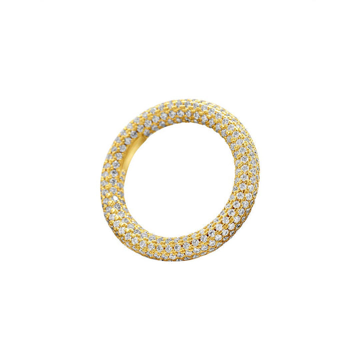 Crystal Eternity Rounded Band Ring in gold