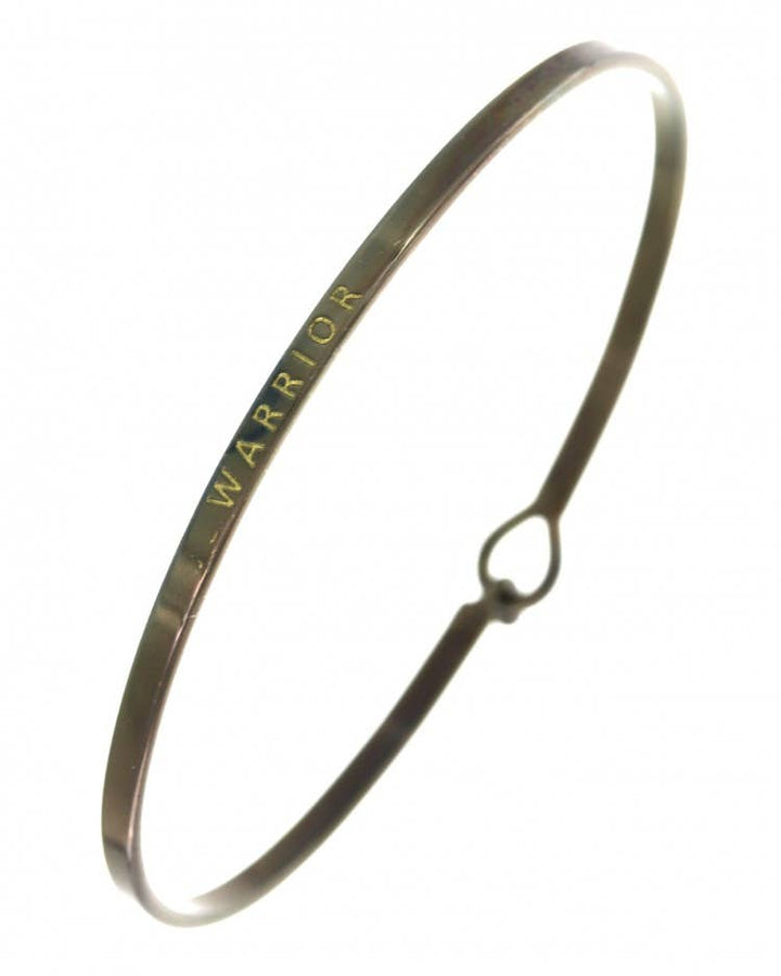 WARRIOR Message Brass Bangle