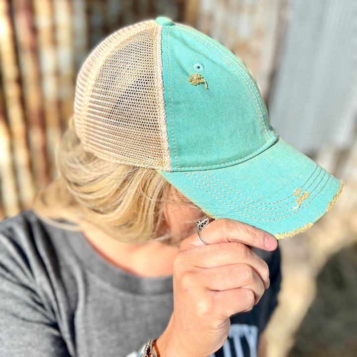 Aztec Vintage Washed Azul Baseball Cap