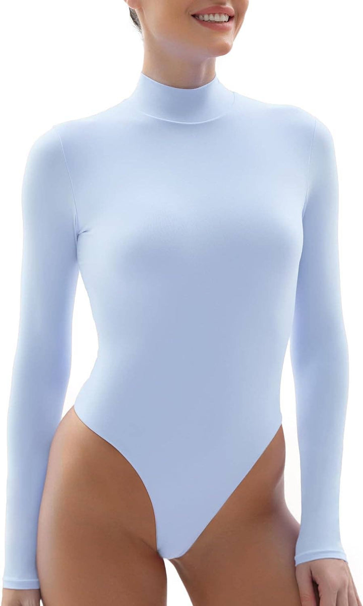 SHAPERX Mock Neck  thong bodysuit