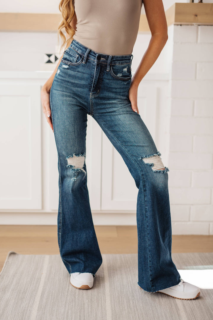 Judy Blue High Rise Control Top Flare Jeans