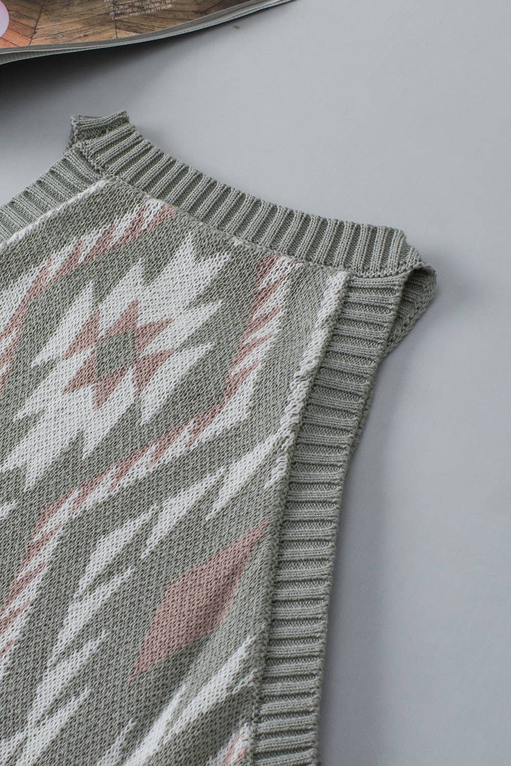 Tribal Aztec Pattern Knit Sweater Tank