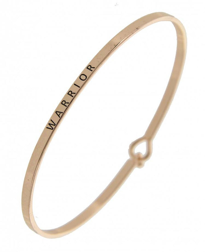 WARRIOR Message Brass Bangle