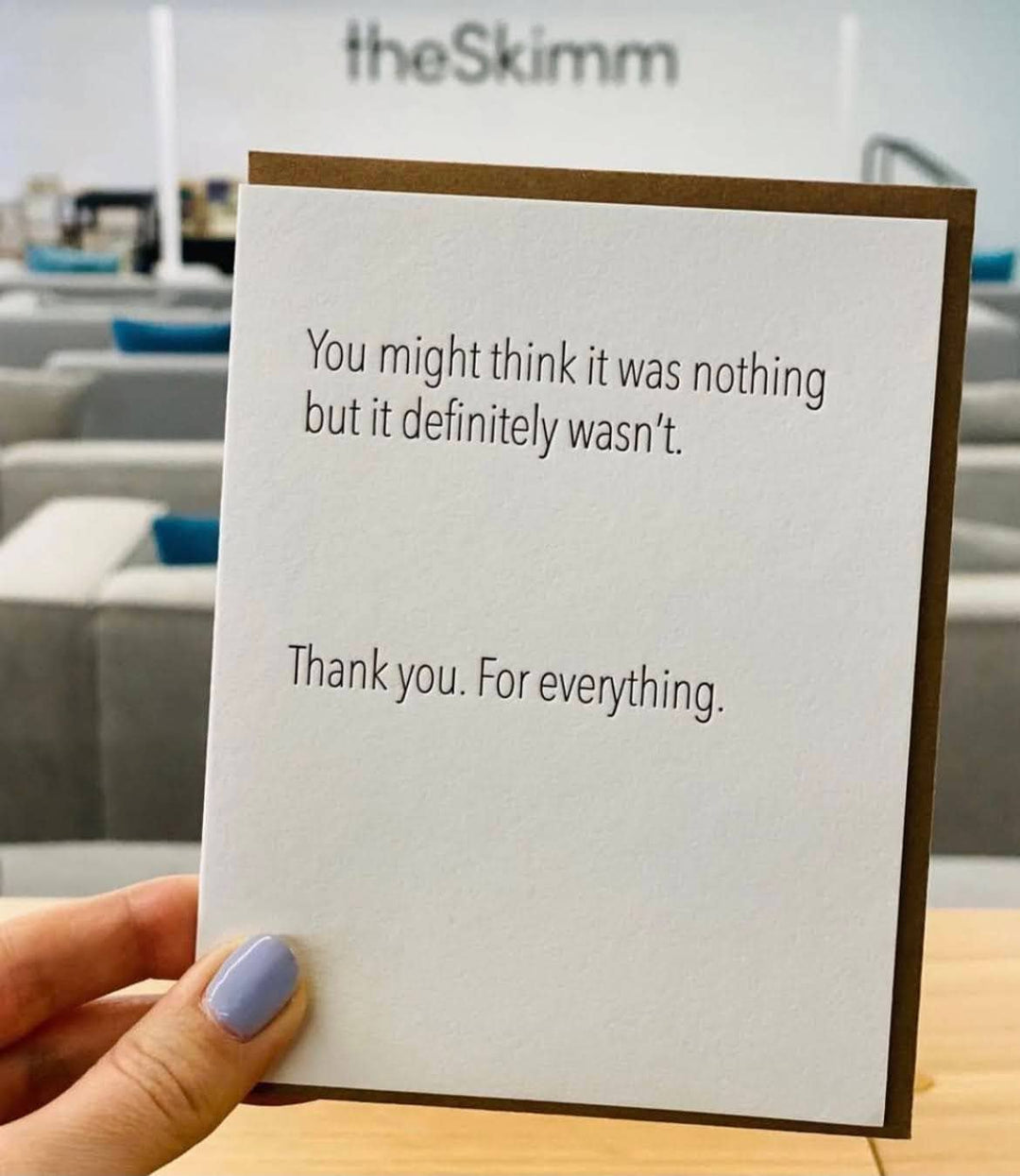 Not Nothing - Thank You Card