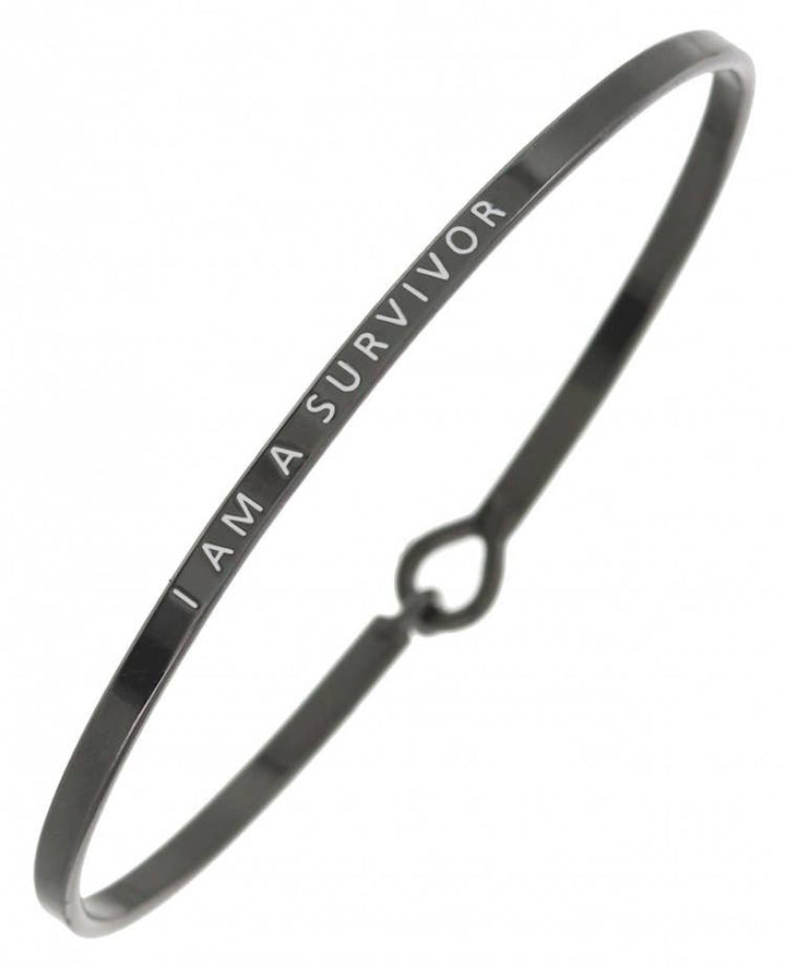 I AM A SURVIVOR Message Bangle