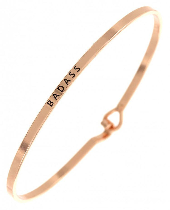 BADASS Message Brass Bangle