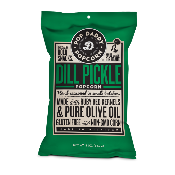 Pop Daddy – Dill Pickle Flavored Popcorn